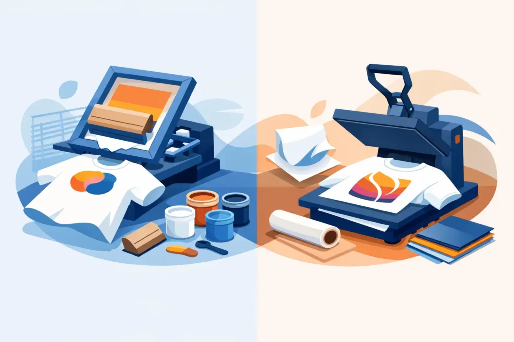 Screen Printing vs Heat Transfer Printing