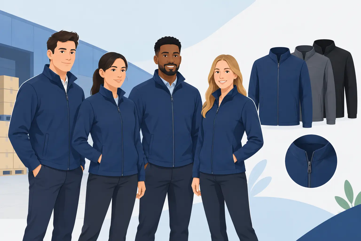Bulk Jackets for Work Teams and Branded Uniforms